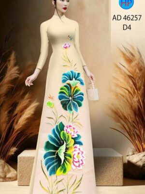 Vải Áo Dài Hoa Sen AD 46257