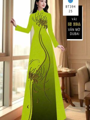 Vải Áo Dài Hoa In 4D AD BT394