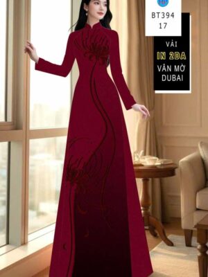 Vải Áo Dài Hoa In 4D AD BT394