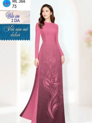Vải Áo Dài Hoa in 4D AD ML366