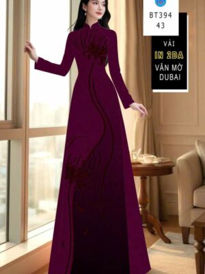 Vải Áo Dài Hoa In 4D AD BT394