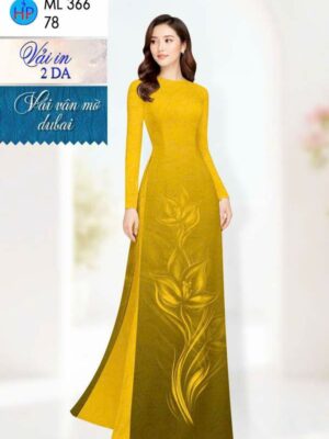 Vải Áo Dài Hoa in 4D AD ML366