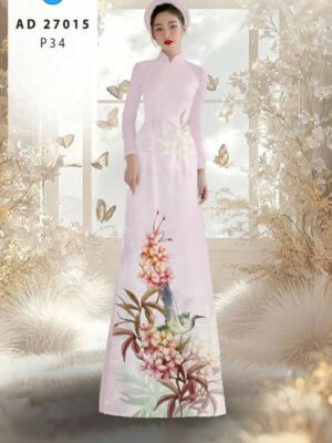 Vải Áo Dài Chim Hạc AD 27015