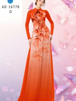 Vải Áo Dài Hoa In 3D AD 16778