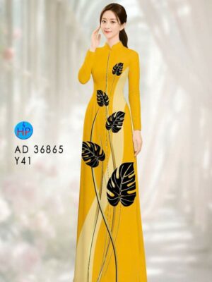 Vải Áo Dài Hoa In 3D AD 36865