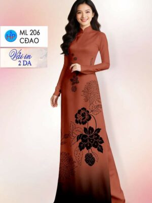 Vải Áo Dài Hoa In 4D AD ML206