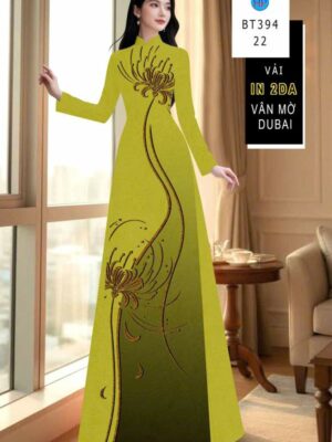 Vải Áo Dài Hoa In 4D AD BT394