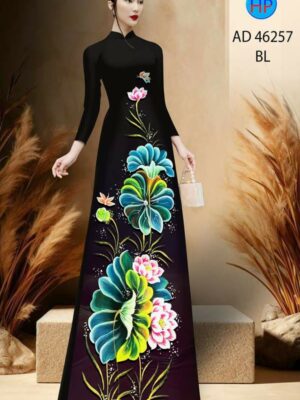 Vải Áo Dài Hoa Sen AD 46257