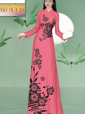 Vải Áo Dài Hoa In 4D AD MT190