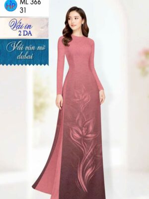 Vải Áo Dài Hoa in 4D AD ML366