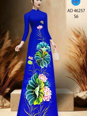 Vải Áo Dài Hoa Sen AD 46257