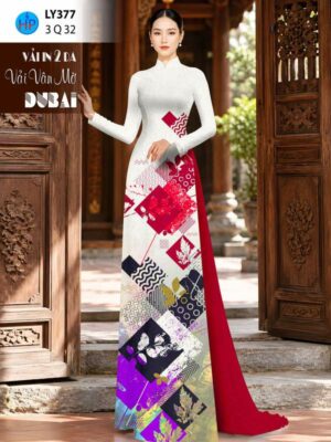 Vải Áo Dài Hoa Văn AD LY377