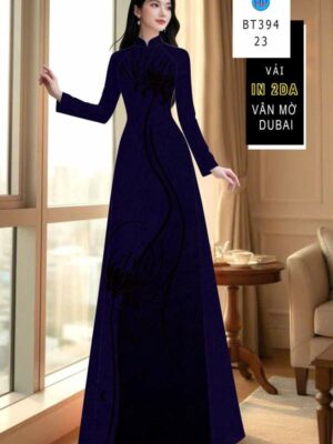 Vải Áo Dài Hoa In 4D AD BT394