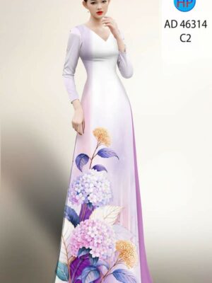 Vải Áo Dài Hoa In 3D AD 46314