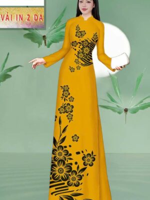 Vải Áo Dài Hoa In 4D AD MT190