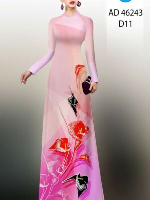 Vải Áo Dài Hoa Ly AD 46243