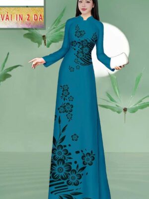 Vải Áo Dài Hoa In 4D AD MT190