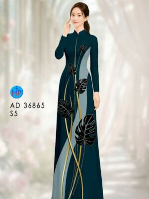 Vải Áo Dài Hoa In 3D AD 36865