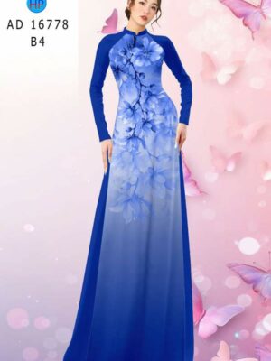 Vải Áo Dài Hoa In 3D AD 16778