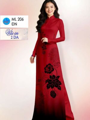 Vải Áo Dài Hoa In 4D AD ML206