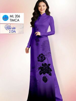 Vải Áo Dài Hoa In 4D AD ML206