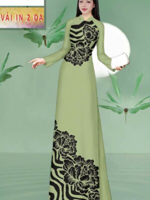 Vải Áo Dài Hoa In 4D AD MT196