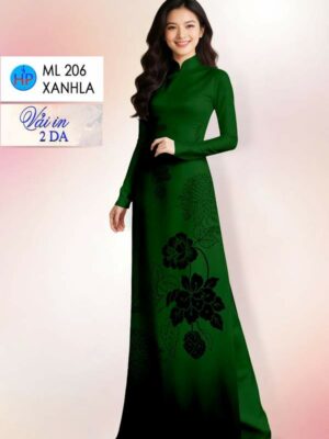 Vải Áo Dài Hoa In 4D AD ML206