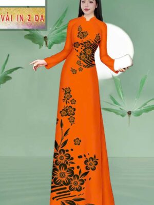 Vải Áo Dài Hoa In 4D AD MT190