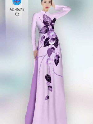 Vải Áo Dài Hoa Hồng AD 46242