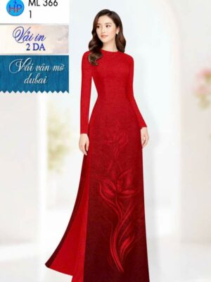 Vải Áo Dài Hoa in 4D AD ML366