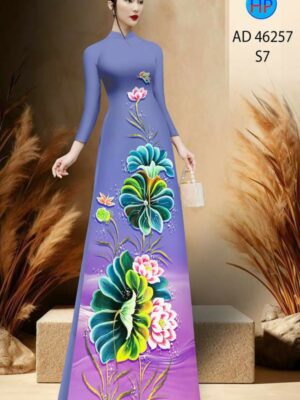 Vải Áo Dài Hoa Sen AD 46257