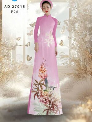 Vải Áo Dài Chim Hạc AD 27015