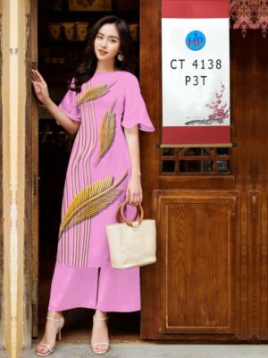 Vải Áo Dài Hoa In 3D AD CT4138