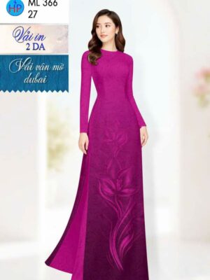 Vải Áo Dài Hoa in 4D AD ML366