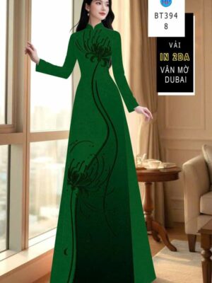 Vải Áo Dài Hoa In 4D AD BT394