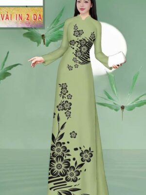 Vải Áo Dài Hoa In 4D AD MT190