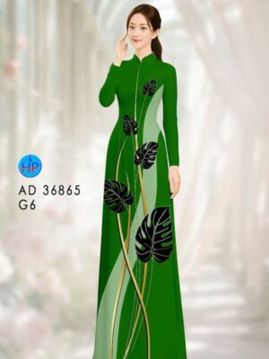 Vải Áo Dài Hoa In 3D AD 36865
