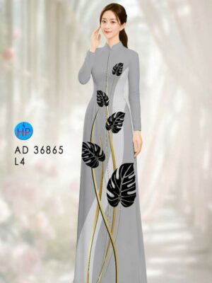 Vải Áo Dài Hoa In 3D AD 36865