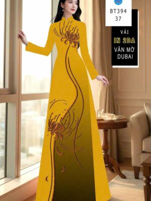 Vải Áo Dài Hoa In 4D AD BT394