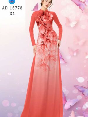 Vải Áo Dài Hoa In 3D AD 16778