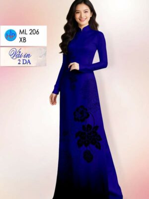 Vải Áo Dài Hoa In 4D AD ML206