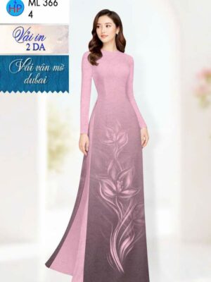 Vải Áo Dài Hoa in 4D AD ML366