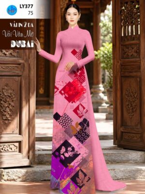 Vải Áo Dài Hoa Văn AD LY377