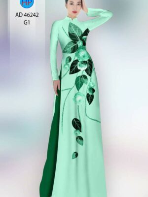 Vải Áo Dài Hoa Hồng AD 46242