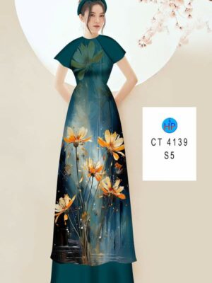 Vải Áo Dài Hoa In 3D AD CT4139