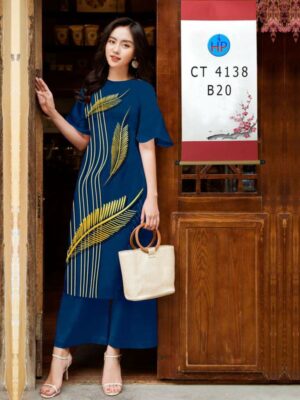 Vải Áo Dài Hoa In 3D AD CT4138