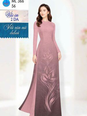 Vải Áo Dài Hoa in 4D AD ML366