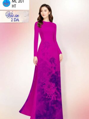 Vải Áo Dài Hoa Cúc AD ML201