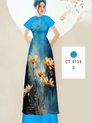 Vải Áo Dài Hoa In 3D AD CT4139