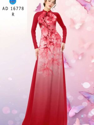 Vải Áo Dài Hoa In 3D AD 16778